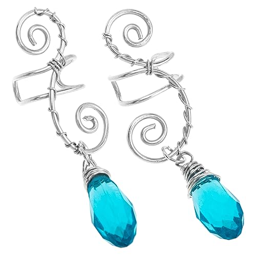 Healvian 1Paar Ohrmanschetten mit Kristallanhänger nicht Piercing Ohrclips für Damen Stilvolle Dekoration für Modisches Design Healvian 1Paar Ohrmanschetten mit Kristallanhänger nicht Piercing Ohrclips für Damen Stilvolle Dekoration für Modisches Design von Healvian