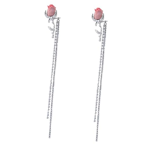 Healvian 1Paar Ohrringe Für Damen Ohrclips Im Trendigen Design Baumelnde Ohrringe Sanftem Rosa Ohrschmuck Ohrloch Geschenkidee Für Besondere Anlässe von Healvian