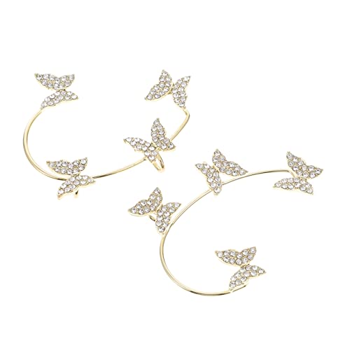 Healvian 1Paar Ohrringe Mit Schmetterlingsdesign Funkelnde Ohrclips Piercing Modischer Ohrschmuck Für Damen Goldfarbe Frauenschmuck Healvian 1Paar Ohrringe Mit Schmetterlingsdesign Funkelnde Ohrclips Piercing Modischer Ohrschmuck Für Damen Goldfarbe Frauenschmuck von Healvian