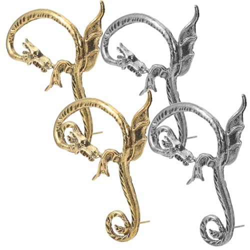 Healvian 1Paar Punk Ohrclips Für Damen Vintage Drachen Ohrhänger Piercing Bezaubernde Ohrringe Für Partys Besondere Anlässe Antikem Healvian 1Paar Punk Ohrclips Für Damen Vintage Drachen Ohrhänger Piercing Bezaubernde Ohrringe Für Partys Besondere Anlässe Antikem von Healvian