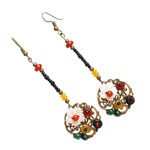 Healvian 1Paar Retro Chinesische Ohr Dangler Ohrringe Für Frauen Ohrschmuck Für Besondere Anlässe von Healvian