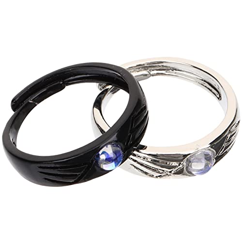 Healvian Und Teufel Ringe Verstellbare Passende Ringe Für Zeitloses Design Aus Mondstein Schmuck Für Männer Und Frauen Verlobungsringe Und Freundschaftsgeschenke von Healvian