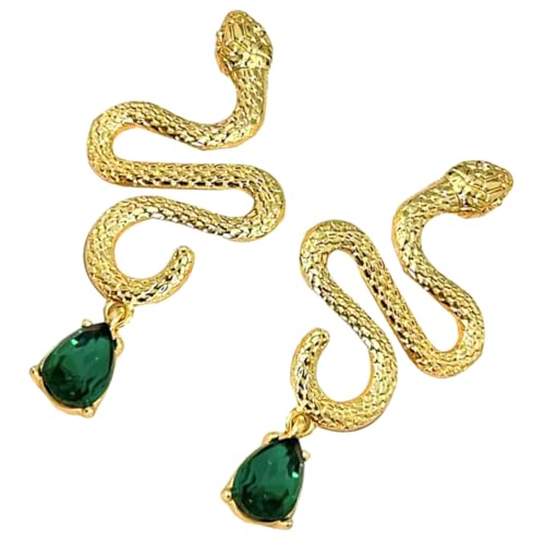 Healvian 1Paar Schlangen Ohrstecker Für Damen Vintage Design Leichtgewichtige Ohrringe Für Robustes Material Als Für Besondere Anlässe von Healvian