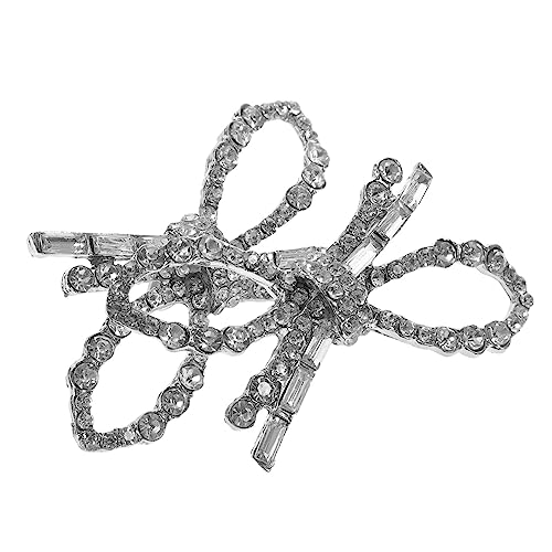 Healvian 1Paar Schuhclips mit Strasssteinen Glitzer Bowknot Schuhschnallen für Hochzeit Schuhaccessoires für Damen Pumps High Heels Sandalen Stilvolles von Healvian