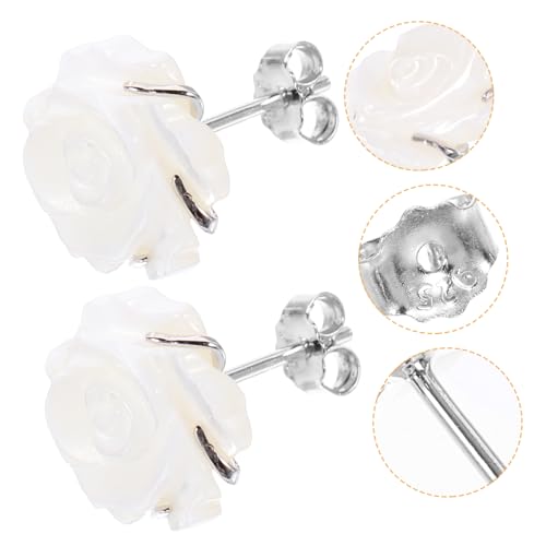 Healvian 1Paar Sterling Ohrstecker für Damen Handgefertigte Korrosionsbeständige Ohrringe Natürlichem Muschelmateriel für Besondere Anlässe Healvian 1Paar Sterling Ohrstecker für Damen Handgefertigte Korrosionsbeständige Ohrringe Natürlichem Muschelmateriel für Besondere Anlässe von Healvian