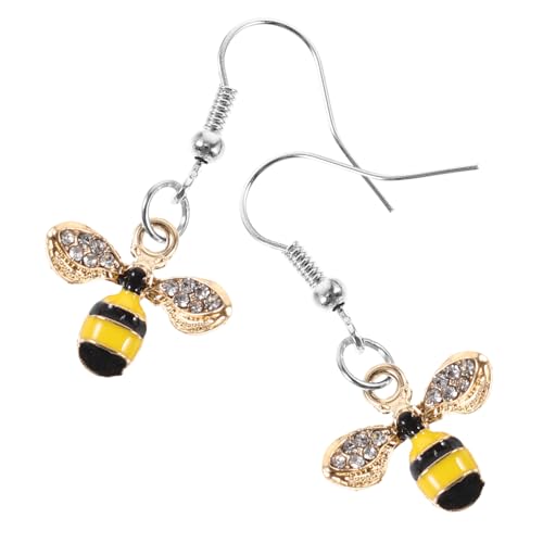 Healvian Bienenohrringe mit Strasssteinen für Damen Kreative Ohrhänger Leicht und Praktisch für Festivals von Healvian