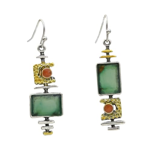 Healvian 1Paar Türkisfarbene Retro Ohrhänger für Damen Kreativer Ohrring Schmuck Elegantes Ohrzubehör im Einzigartigen Design für Besondere Anlässe Alltagsmode Healvian 1Paar Türkisfarbene Retro Ohrhänger für Damen Kreativer Ohrring Schmuck Elegantes Ohrzubehör im Einzigartigen Design für Besondere Anlässe Alltagsmode von Healvian