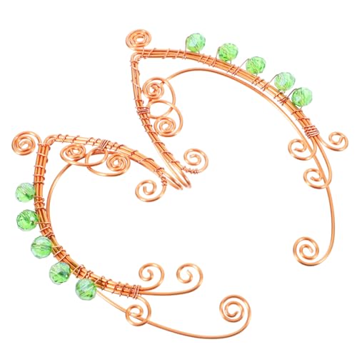 Healvian 1Paar Vintage Ohrmanschetten nicht Durchdringend Praktische Ohrringe für Damen Robustes Elegantes Retro Design für Ohrklemmen Ohrloch von Healvian
