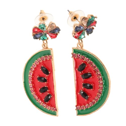 Healvian 1Paar Wassermelonen Ohrhänger Damen Leichte Farbenfrohe Ohrringe Legiertem Material für Partys Alltäglichen Gebrauch Perfektes für Freunde Healvian 1Paar Wassermelonen Ohrhänger Damen Leichte Farbenfrohe Ohrringe Legiertem Material für Partys Alltäglichen Gebrauch Perfektes für Freunde von Healvian