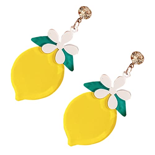 Healvian 1Paar Zitronenohrringe mit Glänzenden Strasssteinen Sommerliche Auffällige Ohrstecker mit Blumenmotiv Perfektes Geburtstagsgeschenk für Modebewusste Frauen Healvian 1Paar Zitronenohrringe mit Glänzenden Strasssteinen Sommerliche Auffällige Ohrstecker mit Blumenmotiv Perfektes Geburtstagsgeschenk für Modebewusste Frauen von Healvian