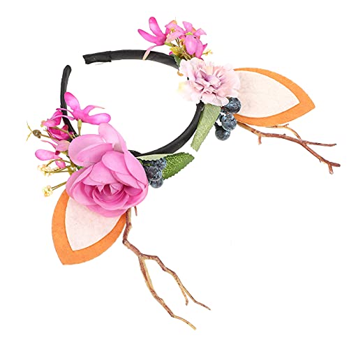Healvian 1stück Weihnachts Geweih Haarband Mit Katzenohren Xmas Haaraccessoires Für Kostüm-party Und Festliche Anlässe Langlebig Und Dekorativ von Healvian