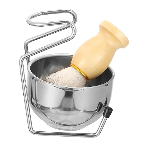 Healvian 1Satz Bartbürsten aus Teiliges Rasierwerkzeug Schüssel und Bürste für Herren Professionelle Bartpflege für Zuhause und Salon Platzsparend von Healvian