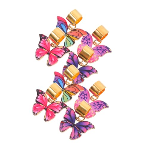 Healvian Schmetterlings-haaranhänger Zopfanhänger Aus Metall Haarschmuck Für Frauen Zopfaccessoires Haardekor Schmetterlingsschmuck Haarspangen Charms Für Haare Ringe Für Zöpfe von Healvian