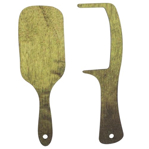 Healvian Glatzkopf-haarbürste Und Kamm Hölzerne Bürste Und Zahnloser Kamm Für Glatzköpfe Lustiges Styling-werkzeug Und Geschenkidee Für Männer von Healvian