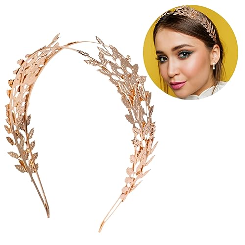 Healvian 1stück Barocke Haarschleifen Mit Blattdesign Goldene Haarband Für Hochzeiten Partys Und Kostüme Leicht Und Fotorequisiten Für Besondere Anlässe von Healvian