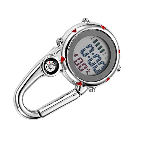 Healvian 1Stück Clip Uhr für Outdoor Aktivitäten Multifunktionale Karabineruhr mit Quarzwerk Alarmerinnerung Kompass Stoßfest Healvian 1Stück Clip Uhr für Outdoor Aktivitäten Multifunktionale Karabineruhr mit Quarzwerk Alarmerinnerung Kompass Stoßfest von Healvian