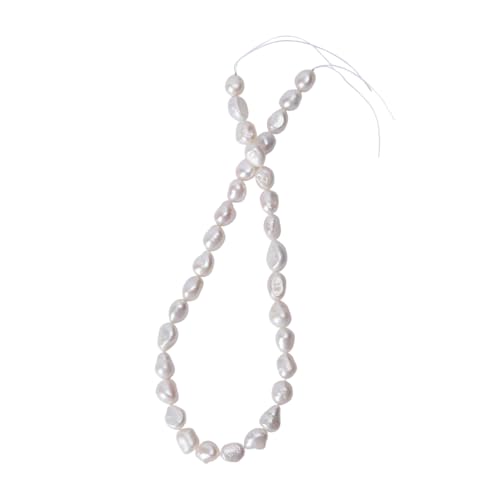 Healvian 1Stück DIY Perlenkette Barockperlen für Frauen Natürlicher Schmuck Weißen Perlen Einzigartiges für Freunde Familie für Partys Freizeit von Healvian