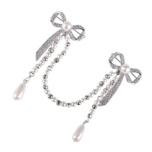 Healvian Stilvolle Brosche Für Damen Mit Perlen Und Strass Vintage Broschennadel Für Hochzeitskleider Schals Und Hüte Legierung von Healvian