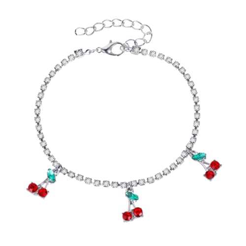 Healvian 1Stück Fußkette mit Kirschpendant für Damen Chic Anklet Modischer Schmuck für Strandpartys Langlebiges Material Einfach zu Vielseitig Kombinierbar Healvian 1Stück Fußkette mit Kirschpendant für Damen Chic Anklet Modischer Schmuck für Strandpartys Langlebiges Material Einfach zu Vielseitig Kombinierbar von Healvian