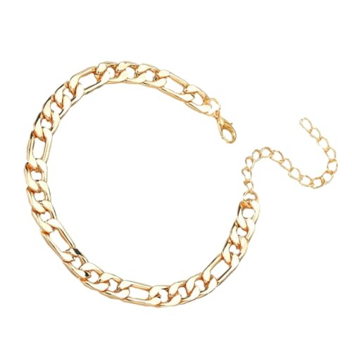 Healvian Punk Style Goldene Fußkette Für Damen Verstellbare Metall Fußschmuck Geometrische Fußkette Für Strand Und Alltag von Healvian