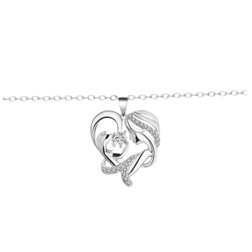 Healvian Herzform Halskettenanhänger Aus Edelstahl Eleganter Schmuck Für Damen Kreativer Stilvoller Halsschmuck Als Geburtstagsgeschenk Für Besondere Anlässe von Healvian