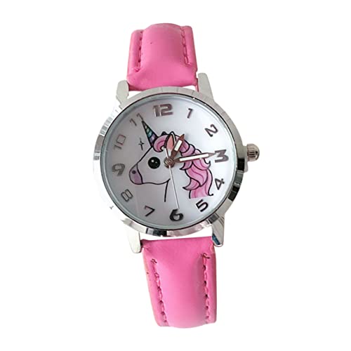 Healvian 1Stück Kinderuhr Quartz Armbanduhr mit Verstellbarem Lederarmband für Schule Freizeit für Alter von Jahren Modisches Design von Healvian