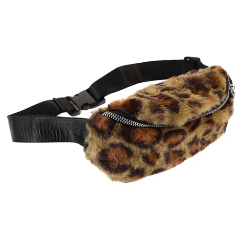 Healvian 1stück Plüsch Leopard Muster Junge Mädchen Hüfttasche Mini Brusttasche Für Mädchen Einfarbig Farbauswahl Zufällig Für Shopping Hundespaziergänge Und Outdoor-aktivitäten von Healvian