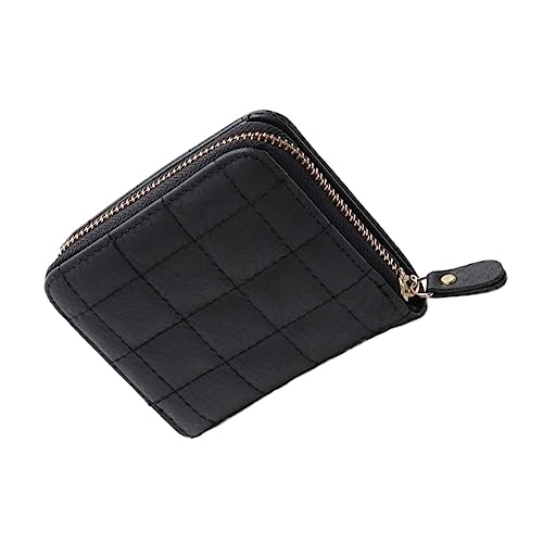 Healvian Kleiner Geldbörse Damen Herren Bestickte Pu Münztasche RFID Schutz Kompakt Für Studenten Schwarz von Healvian