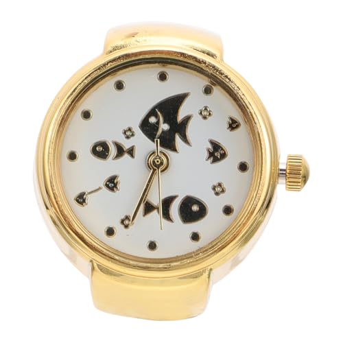 Healvian Schmuckring Uhr Ring Design Ring-Uhr Für Damen Und Herren Goldfarbene Digitale Für Alltag Und Besondere Anlässe von Healvian