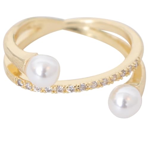 Healvian 1Stück Modischer Verstellbarer Damenring Mit Perlendesign Eleganter Schmuck Für Besondere Anlässe Handgefertigt Als Für Frauen Healvian 1Stück Modischer Verstellbarer Damenring Mit Perlendesign Eleganter Schmuck Für Besondere Anlässe Handgefertigt Als Für Frauen von Healvian