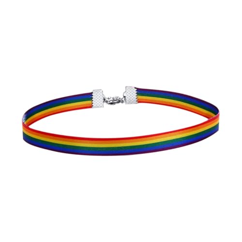 Healvian Regenbogen Halskette Damen Herren Edelstahl Schlüsselbeinband Halsschmuck Dual Zweck Handgelenkseil Für Partys Und Alltag Healvian Regenbogen Halskette Damen Herren Edelstahl Schlüsselbeinband Halsschmuck Dual Zweck Handgelenkseil Für Partys Und Alltag von Healvian