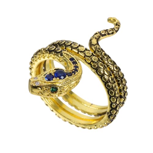 Healvian Silberring Schlange Kreativer Fingerring Stylischer Ring Vielseitiges Fingerdekor Elegante Zeigefingeraccessoires Hochwertiges Zubehör von Healvian