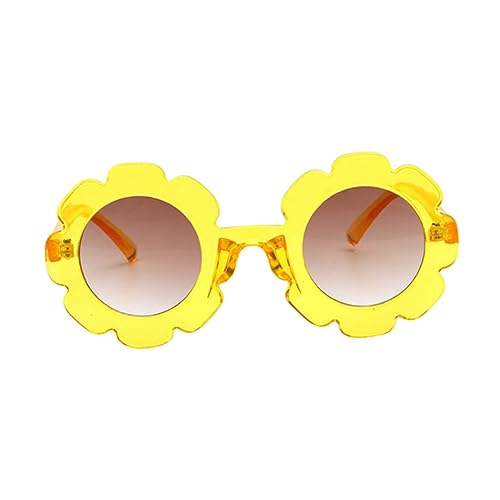 Healvian 1Stück Sonnenblumen Sonnenbrille für Entzückende Transparente Brille Gelb für Jungen Langlebig für Partys von Healvian