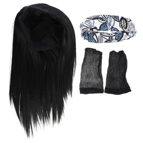 Healvian 1satz Headband-wig Mit Langem Geradem Haar Leicht Für Frauen Für Partys Und Alltag Enthält Haarband Und Netz Für Vielseitige Stylings von Healvian