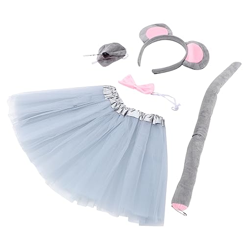 Healvian 1satz Kostüm Zubehör Set Für Teiliges Set Mit Haarreif Schleife Nasenprop Und Tüllrock Für Halloween Und Kostümpartys von Healvian