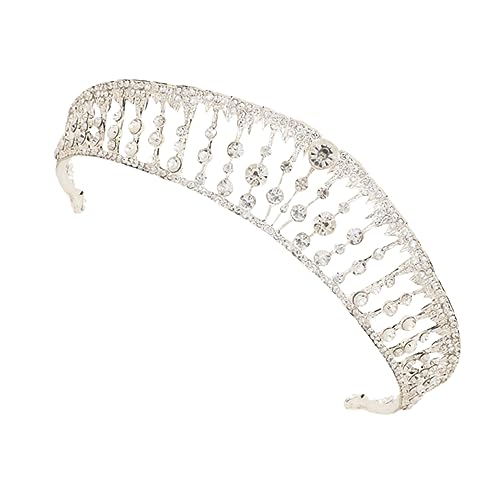 Healvian 1stück Elegante Krone Haarschmuck Für Hochzeiten Und Partys Silberne Strasskrone Für Damen Perfektes Accessoire Für Bräute Und Besondere Anlässe Bringt Charme Und Eleganz von Healvian