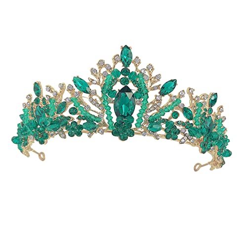 Healvian 1stück Elegante Kristall-hochzeits- Mit Grünem Diamant Handgefertigtes Stirnband Für Bräute Luxuriöser Haarschmuck Für Hochzeiten Für Brautkleider Und Besondere Anlässe von Healvian
