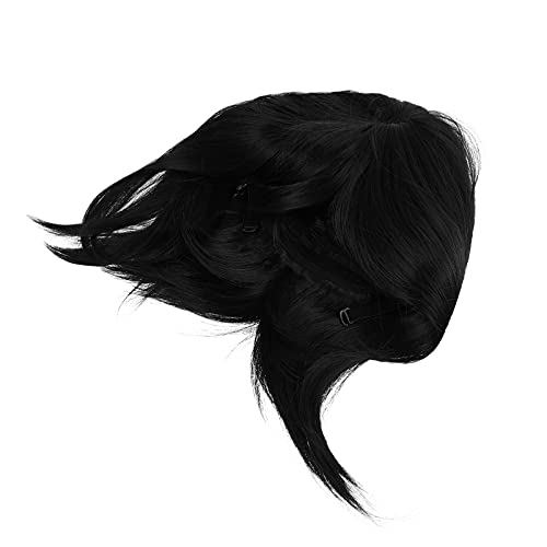 Healvian 1stück Schwarze Gerade Bob Perücke Mit Kurze Bob Perücke Für Frauen Party-zubehör Für Cosplay Halloween Tägliche Verwendung Hochwertiges Hitzebeständiges Material von Healvian