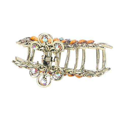 Healvian 1stück Retro Haarklammer Mit Strassstein Modische Ponytail Clips Braune Haaraccessoires Für Damen Für Besondere Anlässe Und Alltägliche Styles von Healvian