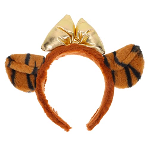 Healvian 1stk Stirnband Cosplay-kostüm Outfits Für Cartoon-kopfschmuck Halloweenkostüm Maskerade Kopfbedeckung Haarreifen in Tigerohrform Ohr Haarreifen Make-up-haarband Stoff Brown von Healvian