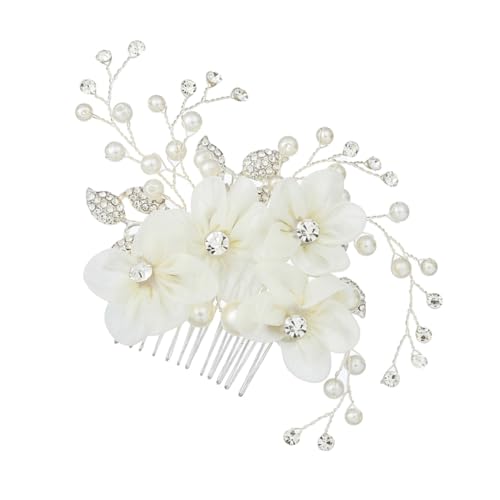 Healvian 1stück Brautschmuck Haarkamm Mit Perlen Und Strass Eleganter Haarschmuck Für Hochzeiten Feste Und Fotoshootings Zarte Haaraccessoires Für Bräute Und Damen von Healvian