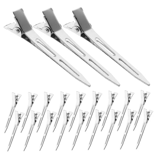 Healvian 2 Boxen Silber Separator Lady Section Friseur Metall Duckbill Clips Für Ting About Stainless Home Partition Outdoor Girl Pro Haarnadeln Sectioning Claws Claw Hair Steel von Healvian