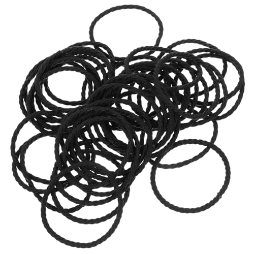 Healvian 40stücke Hochwertige Haargummis Elastische Bindung Nahtlose Haarbänder Für Damen Schwarz Für Zöpfe Und Alltagsfrisuren Als Haaraccessoire Für Jeden Anlass von Healvian