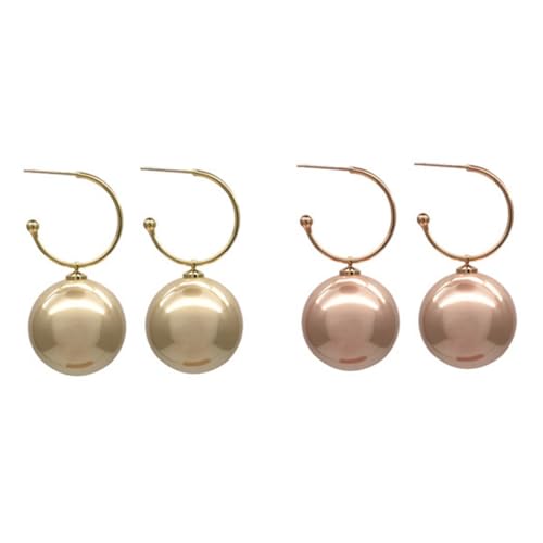 Healvian 2 Paar Extravaganter Perlenohrring Damen Ohrstecker Kunstperlen Schmuck Modisch Leicht Gold Rosa Alltag Party Zubehör Healvian 2 Paar Extravaganter Perlenohrring Damen Ohrstecker Kunstperlen Schmuck Modisch Leicht Gold Rosa Alltag Party Zubehör von Healvian