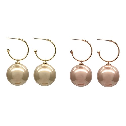 Healvian 2 Paar Kreative Perlenohrringe für Damen Extravaganter Ohrstecker mit Künstlichen Perlen Champagnergold für Partys Healvian 2 Paar Kreative Perlenohrringe für Damen Extravaganter Ohrstecker mit Künstlichen Perlen Champagnergold für Partys von Healvian