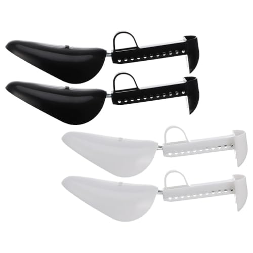 2 Paar Schuhdehner Damen Verstellbar, Schuhspanner Kunststoff Expander, Schuhstrecker Für Breite Füße, Stiefelhalter Schwarz Und Transparent, Schuhweiter Für Zu Enge Schuhe von Healvian