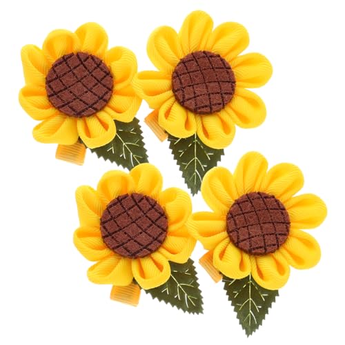 Healvian 2paare Blumen-haarspangen Für Mädchen Sonnenblumen-haarclips Süße Haaraccessoires Für Frauen Vielseitige Haarschmuck Für Jeden Anlass Einfach Zu Tragen Kombinieren von Healvian