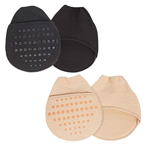 Healvian 2paar Invisible Half Socks Für Damen Atmungsaktive Nahtlose Füßlinge Mit Rutschfester Silikonunterseite Für Sportschuhe High Heels Und Freizeit Erhältlich Schwarz Und von Healvian