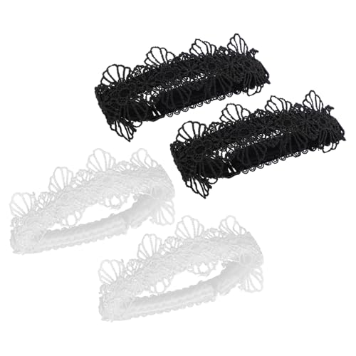 Healvian 2 Paare Elastische Spitzen Schuhriemen für High Heels Abnehmbare Rutsch Fersenbänder Verstellbare Knöchelriemen für Damen Geeignet für Pumps Sandalen Blockabsatzschuhe von Healvian