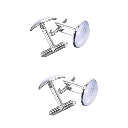 Healvian 2 Paare Golf Cufflinks Studs für Herren Stilvolle Krawattenknöpfe für Besondere Anlässe Langlebig Sicher Perfektes für Weihnachten Geburtstage von Healvian